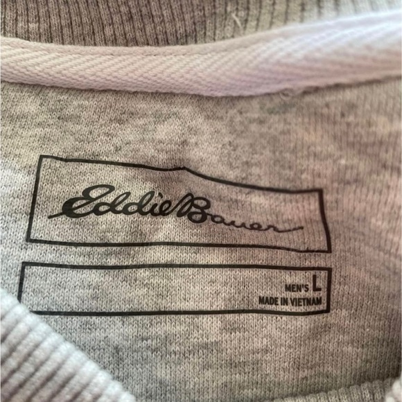 Size Men’s Large Eddie Bauer Sweatshirt New with tags - Picture 2 of 3